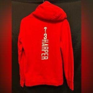 Philadelphia Phillies #3 Bryce Harper Fanatics Women’s Size L Large Red Hoodie